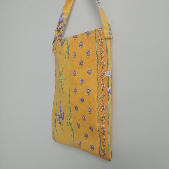 4/$20 Handmade little yellow purple lavender flower fabric bag - Picture 4 of 12